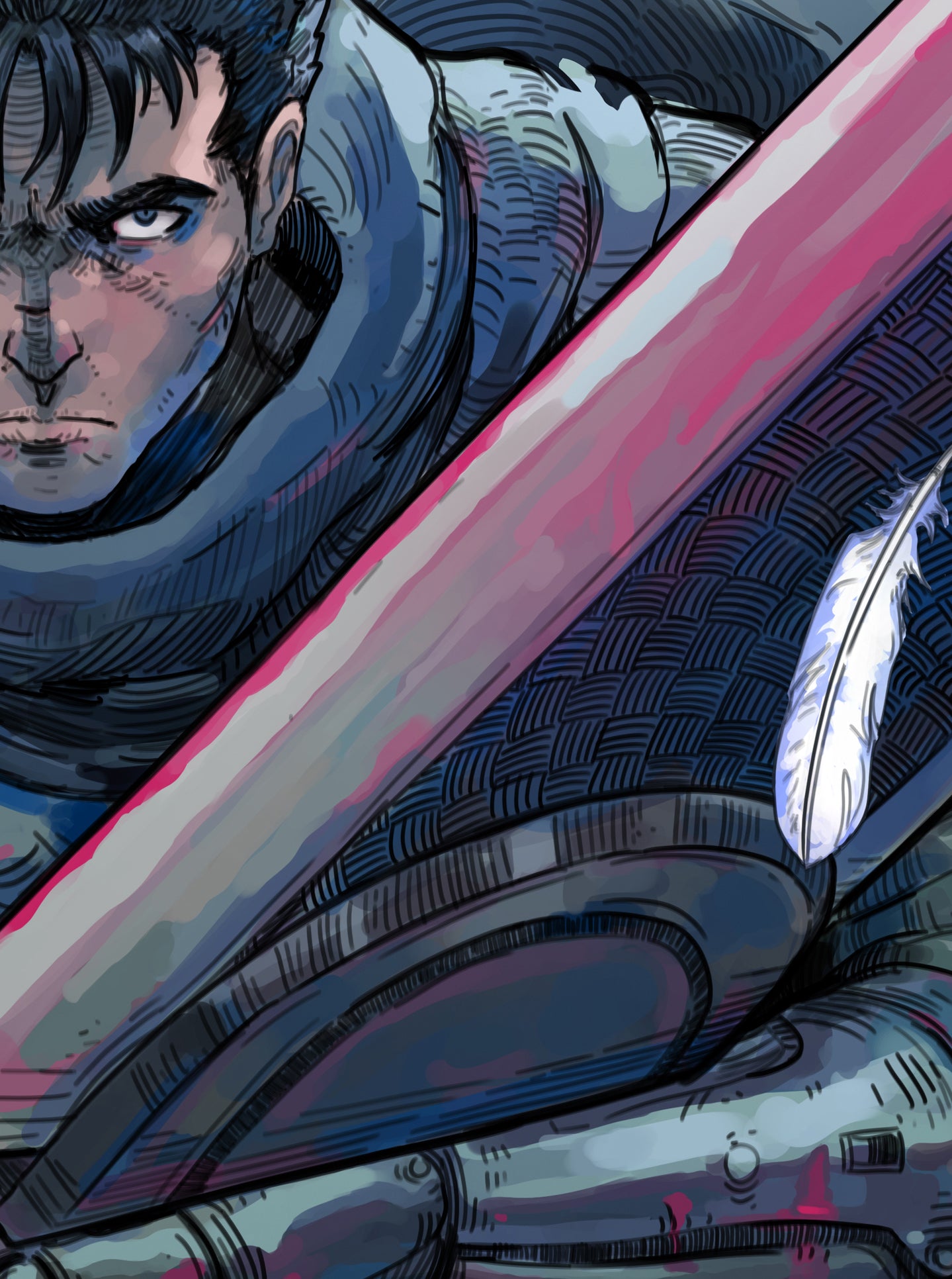 "THE BLACK SWORDSMAN" Print