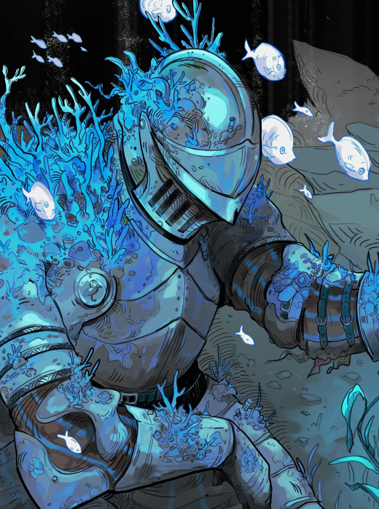 "UNDER PRESSURE" Azure Variant Print