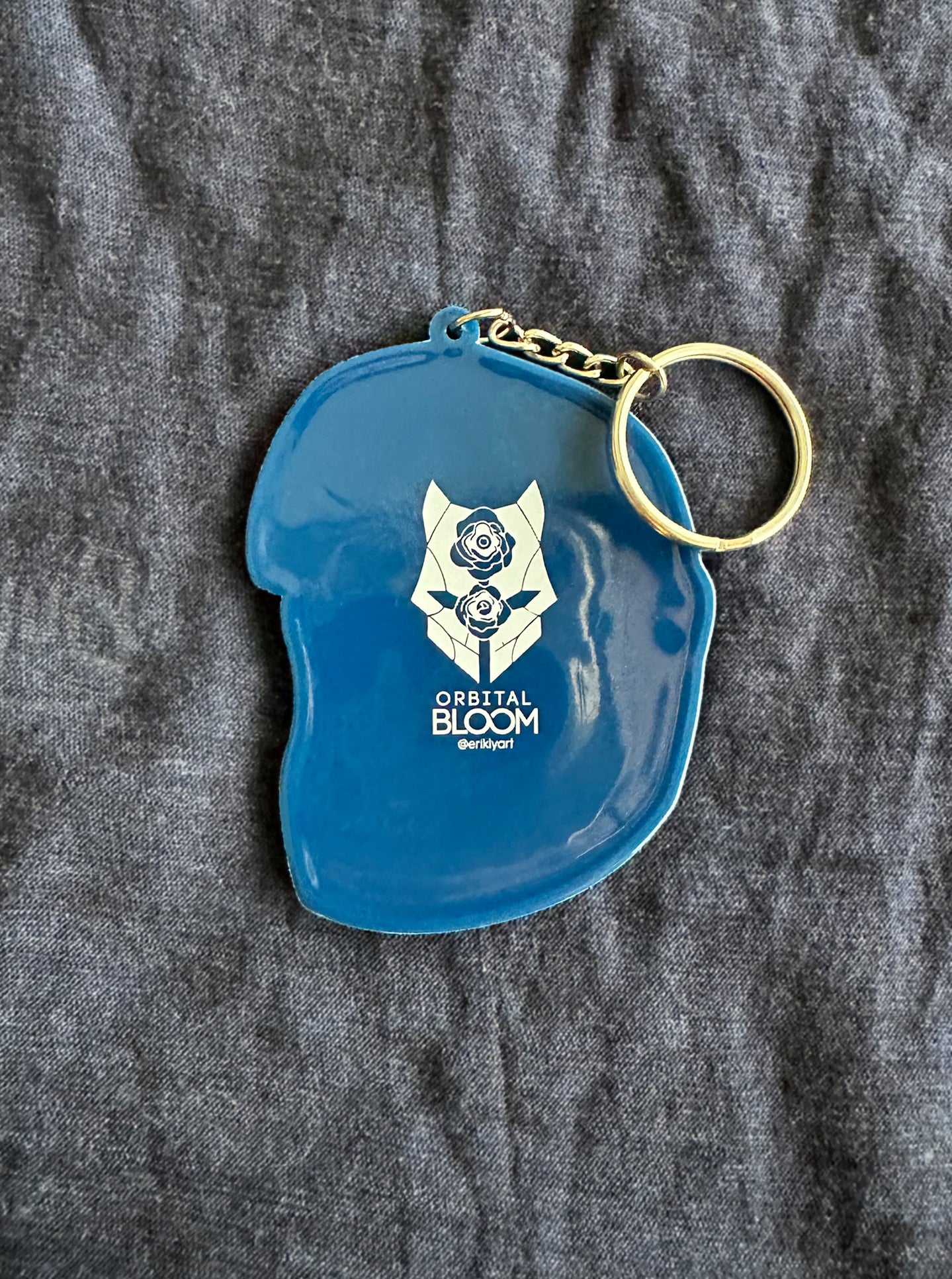 HELMET SKULL Rubber Keychain