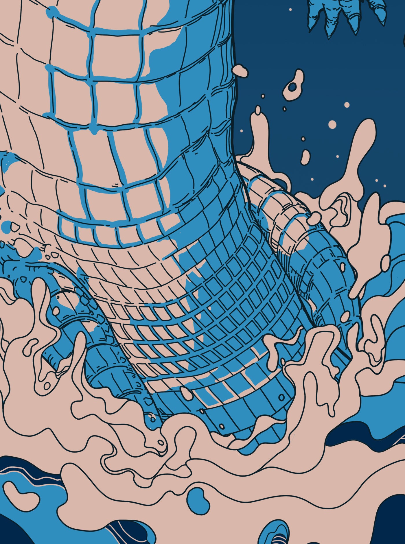 "CROCODILE WAVES" Playmat