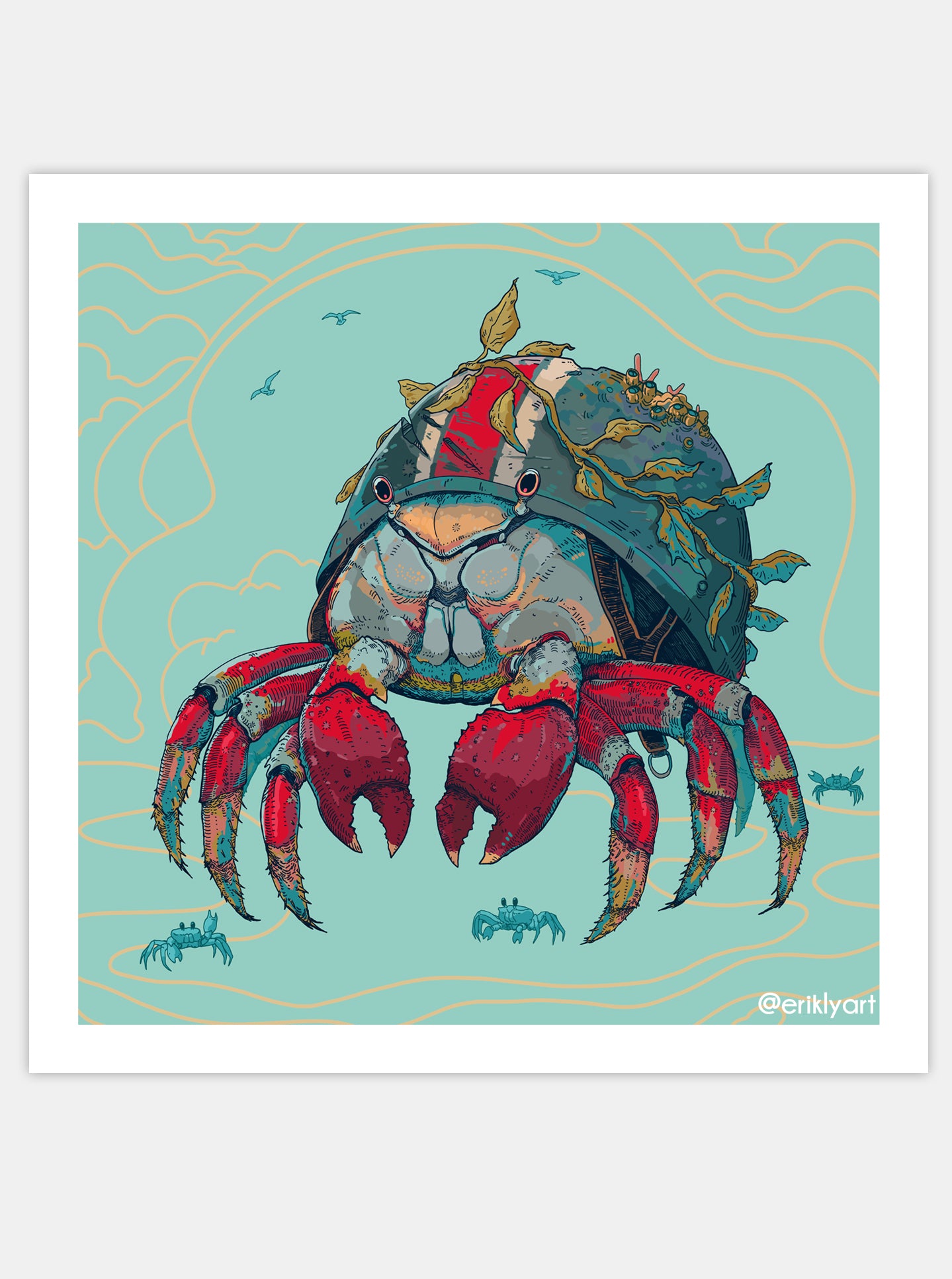 "HELMET CRAB" Print