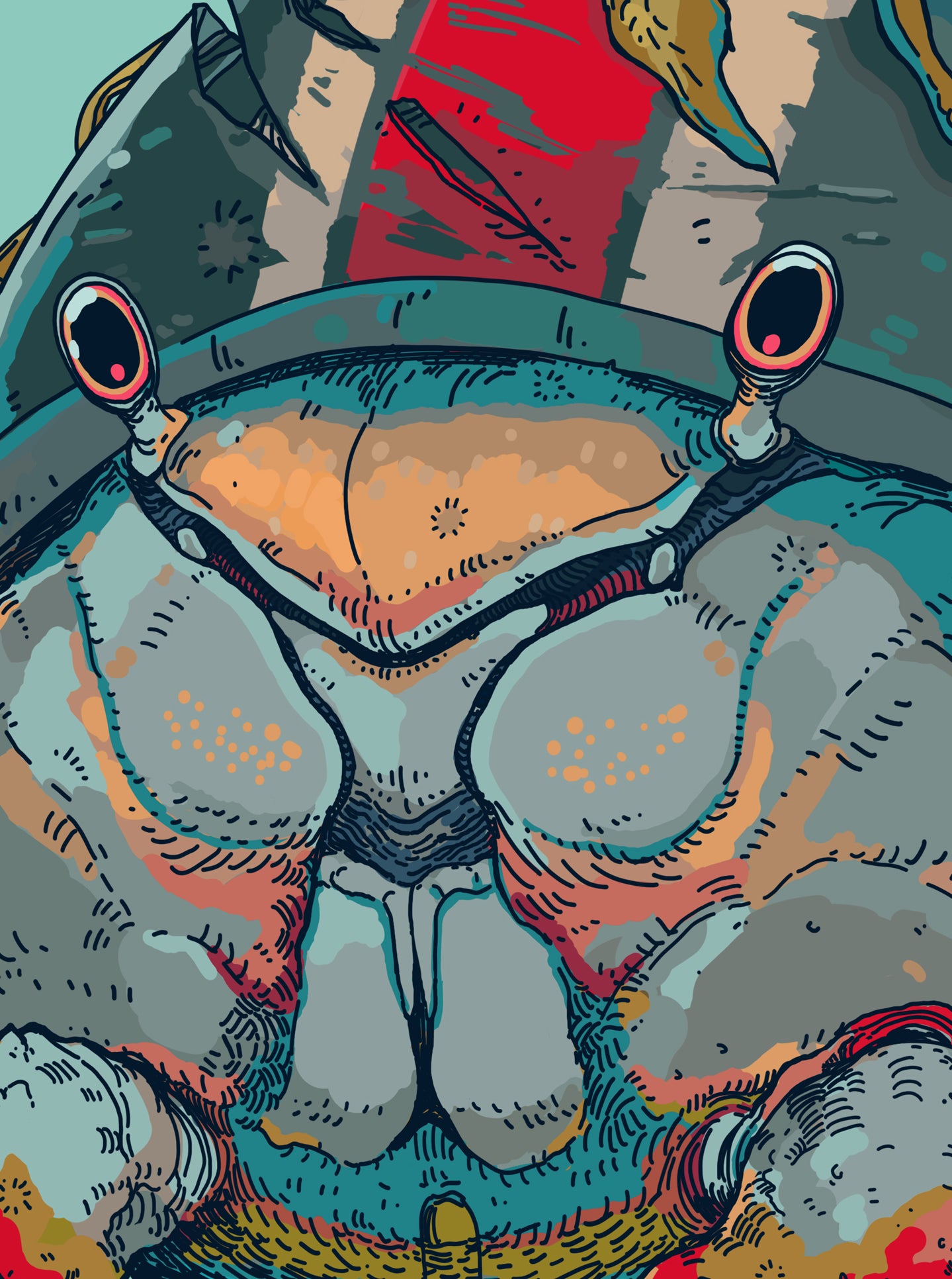 "HELMET CRAB" Print