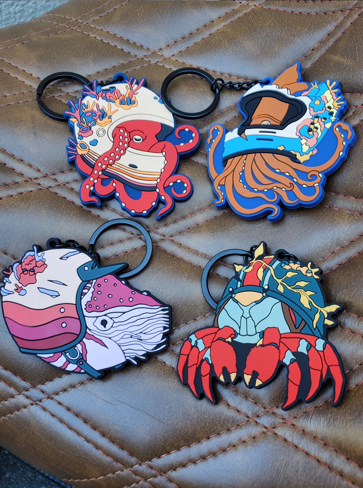 "SQUID SAFE SPACE" Rubber Keychain