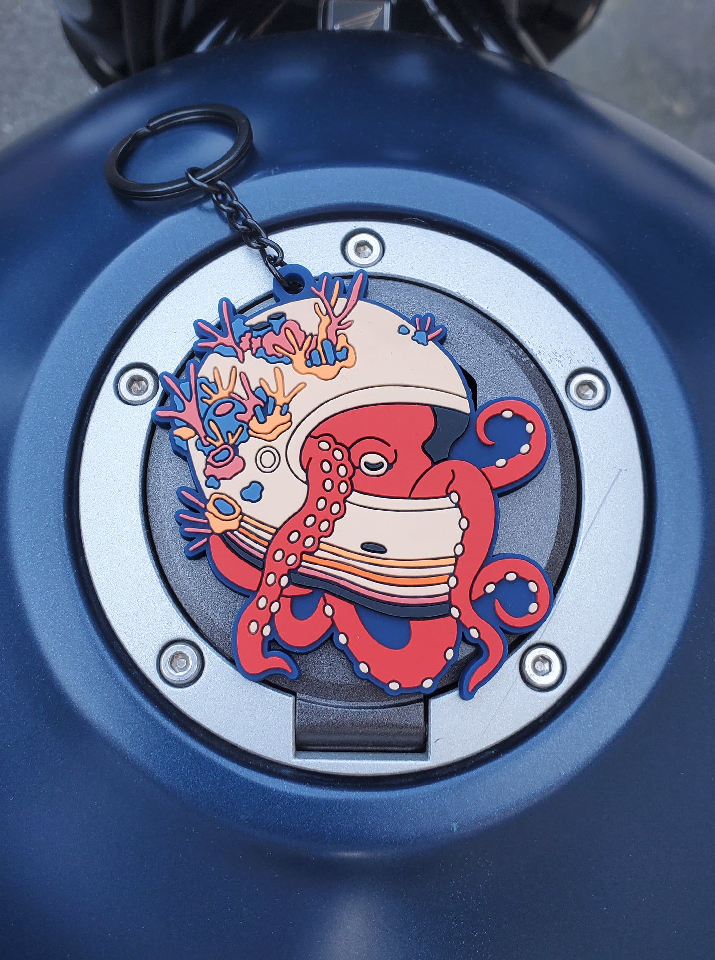 "OCTO SAFESPACE" Rubber Keychain