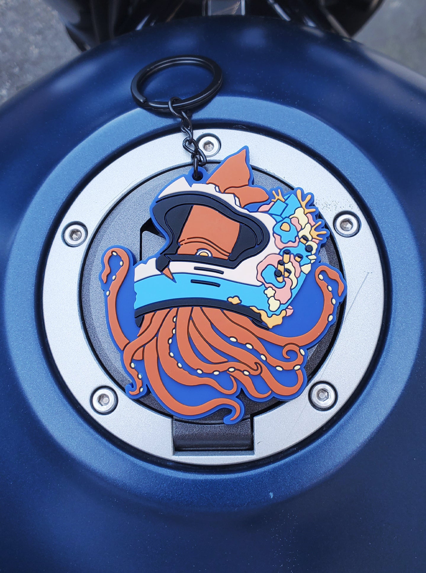 "SQUID SAFE SPACE" Rubber Keychain