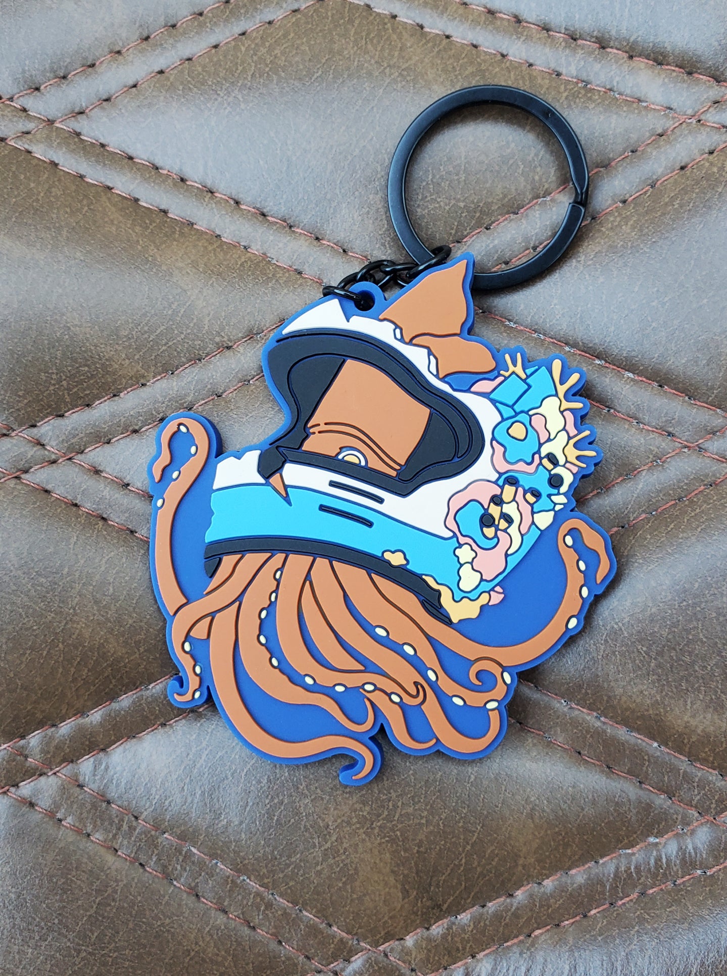 "SQUID SAFE SPACE" Rubber Keychain