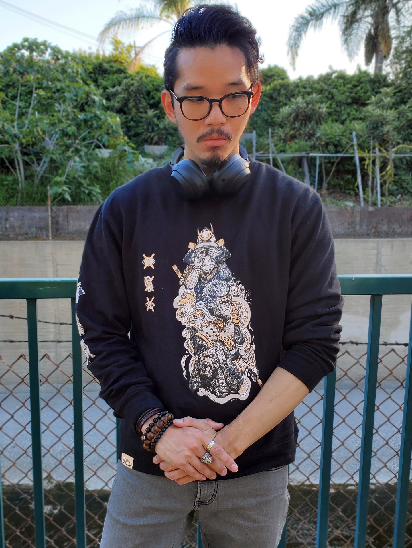 "NO EVIL HERE (Black & Gold Variant)" Crew Neck Sweatshirt