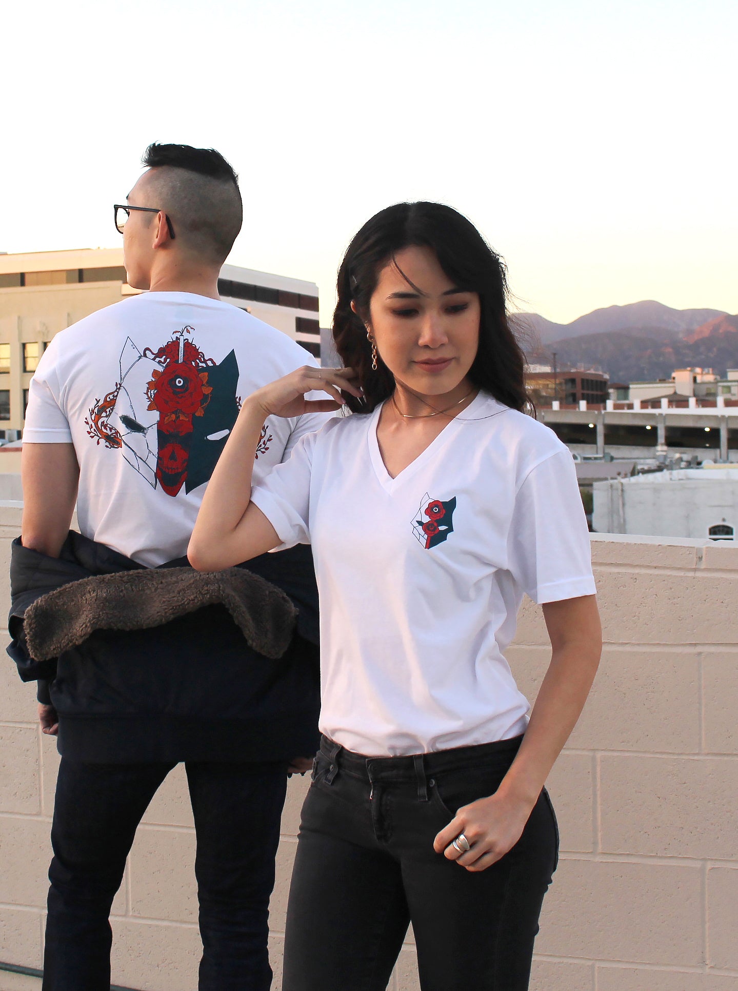 "BLOOM" V-Neck Shirt *closeout*