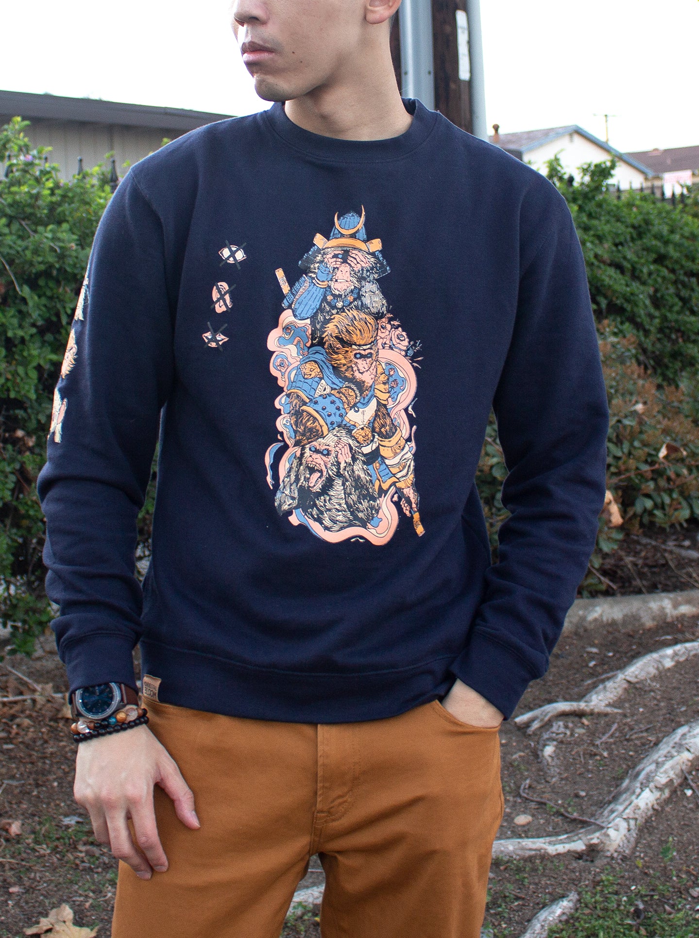 "NO EVIL HERE" Crew Neck Sweatshirt