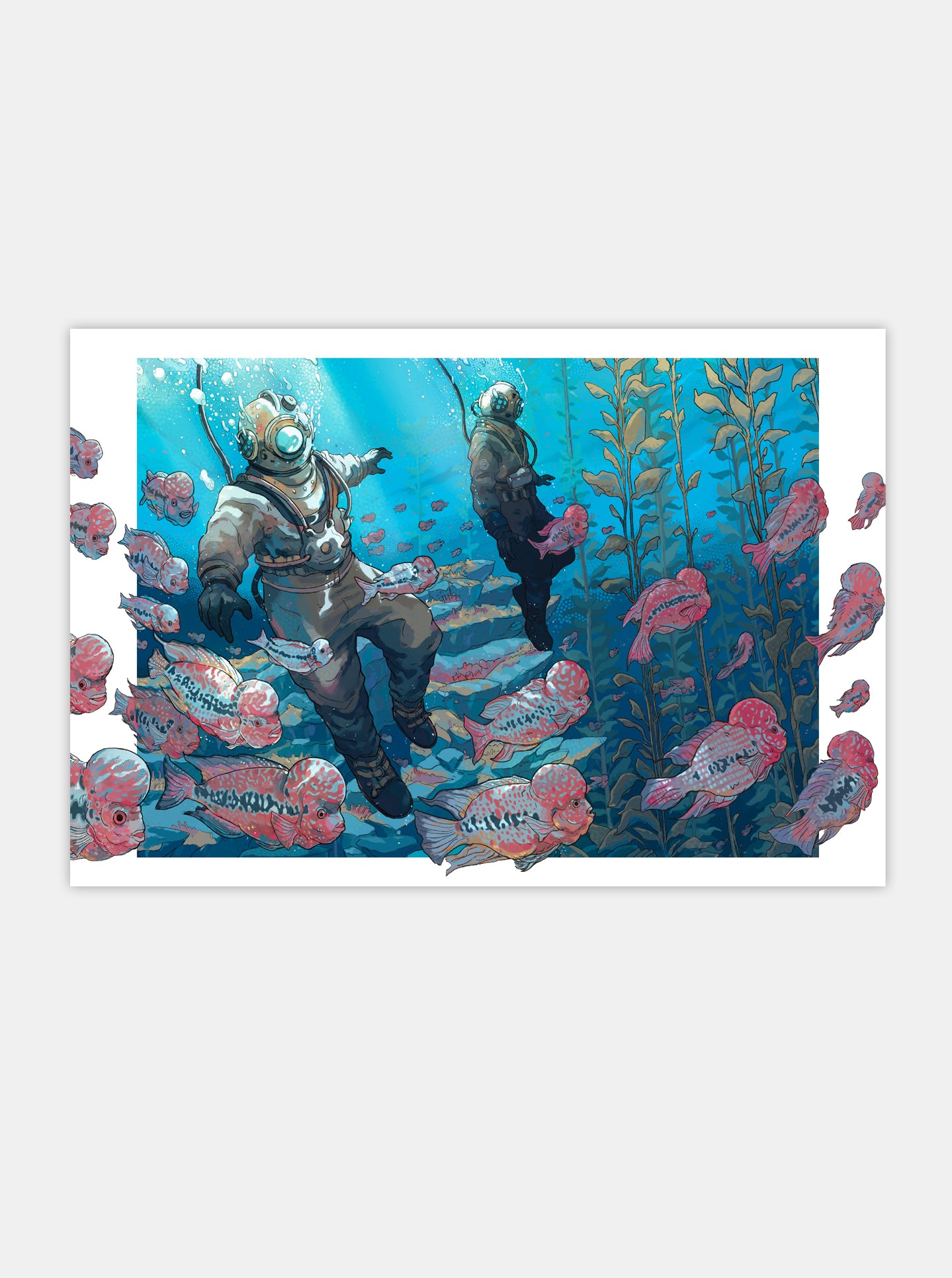 "FLOWERHORN DIVERS" Print