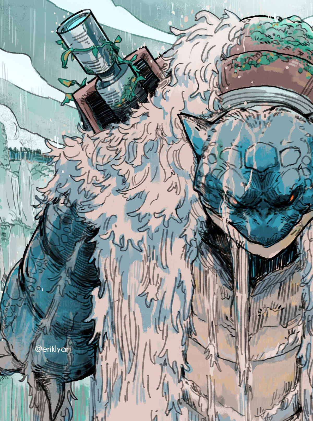 "DIVINE BLAST TURTLE" Signature Series Print