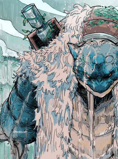 "DIVINE BLAST TURTLE" Print