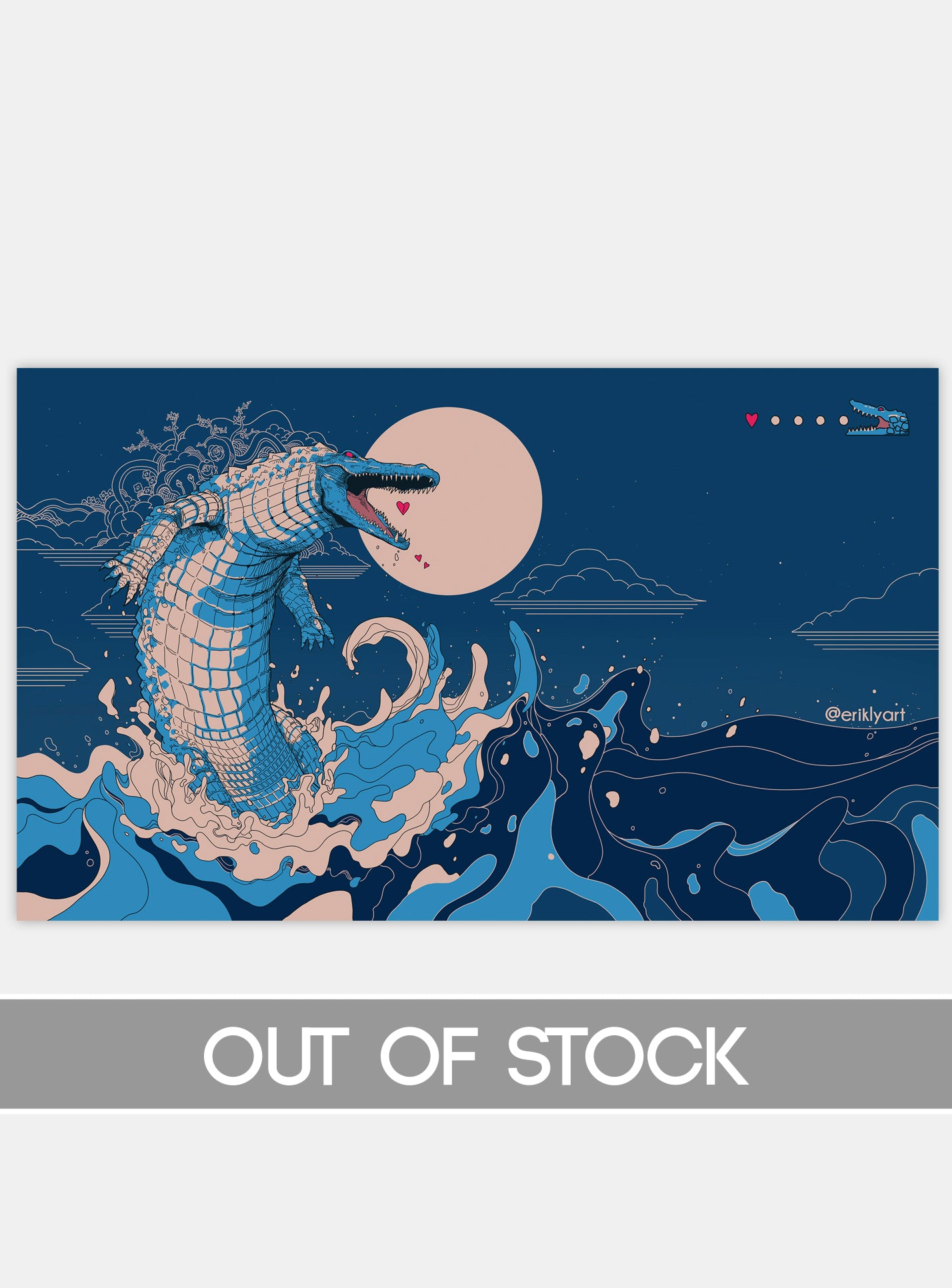 "CROCODILE WAVES" Playmat