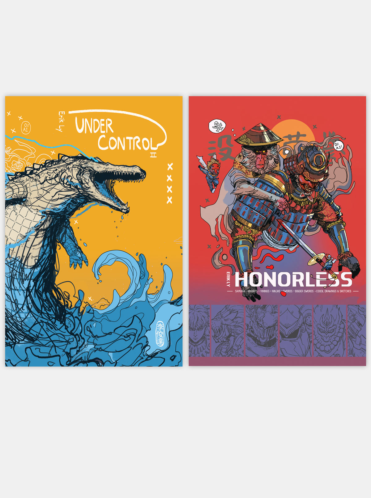 HONORLESS X UNDER CONTROL II Art Books