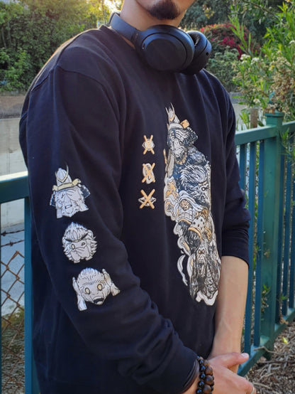 "NO EVIL HERE (Black & Gold Variant)" Crew Neck Sweatshirt